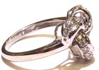 10k white gold .18ct SI2 H round diamond ring 2.5g womens Love knot cluster 6 — photo 4