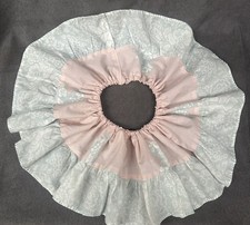 Vtg Pastel Pink Blue clown ruff costume ruffle collar