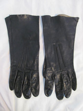 Vintage Black Genuine Leather BEAUTYSKIN Women's Gloves Sz 6 3/4