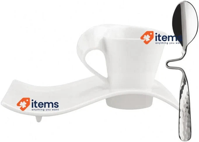 Villeroy & Boch Newwave Taza Juego Lavavajillas Seguro Blanco Premium Porcelana
