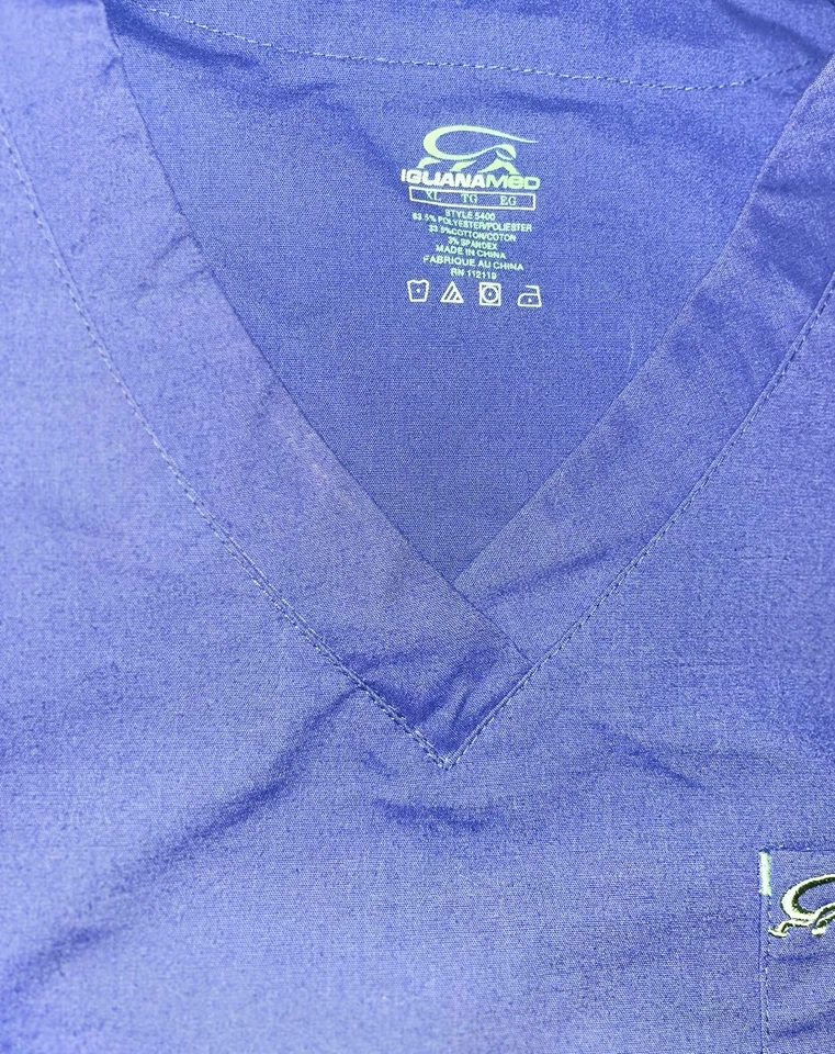 Iguana Med Scrubs Size XL Top~  V Neck~ Pocket - Image 2 of 3
