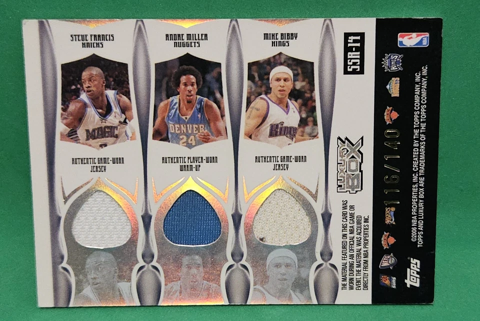 2006 Luxury Box 7 Player Jersey Relic Steve Nash Allen Iverson Jason Kidd /140 - Image 2 of 4