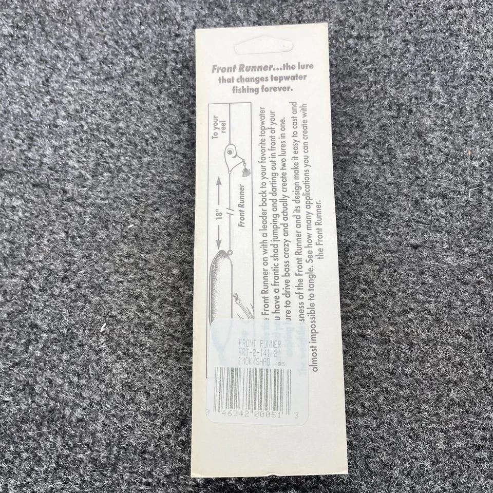 Norman Lures Front Runner Vintage Topwater Gamakatsu FRT-2-141-2" Smoke Sha Foto 3 de 3