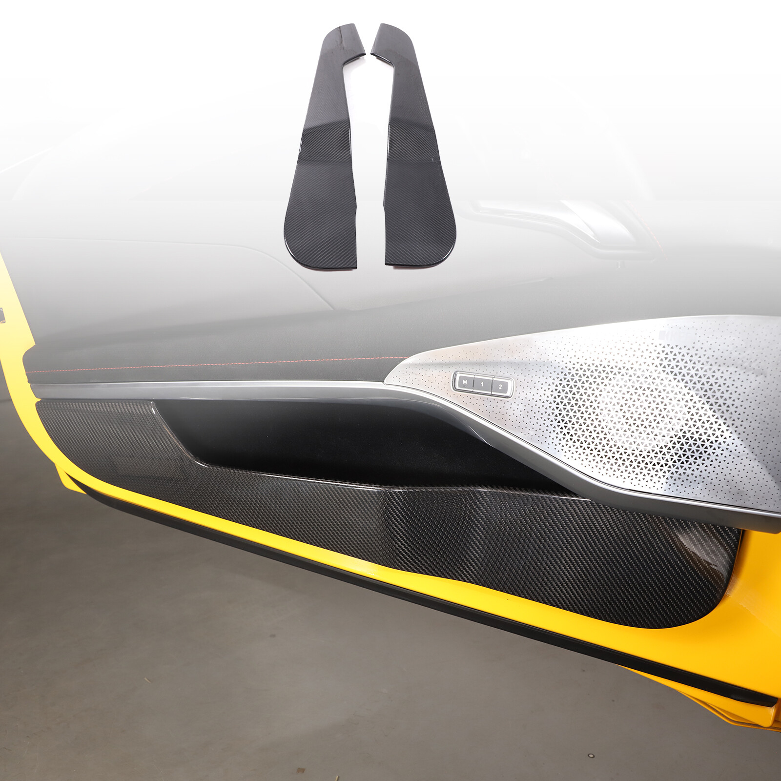 Real Carbon Fiber Interior Door Anti-kick Panel Cover Trim For Lotus EMIRA 22-24