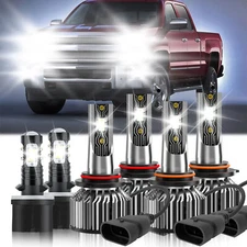For Chevrolet Silverado 2500 1999-2002 Front LED Headlight Bulb+Fog Light White