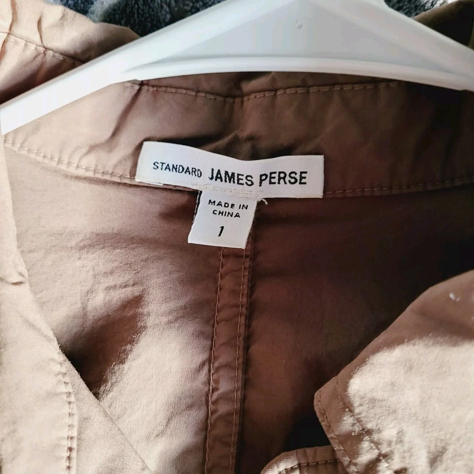 Standard James Perse Batwing Bomber Jacket sz 1 Small Army Green Grunge Designer - Image 2 of 4