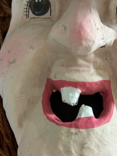 Enchanting Paper Mache Halloween Witch Wall Hanging Whimsical Magical Witchy - Picture 9 of 14
