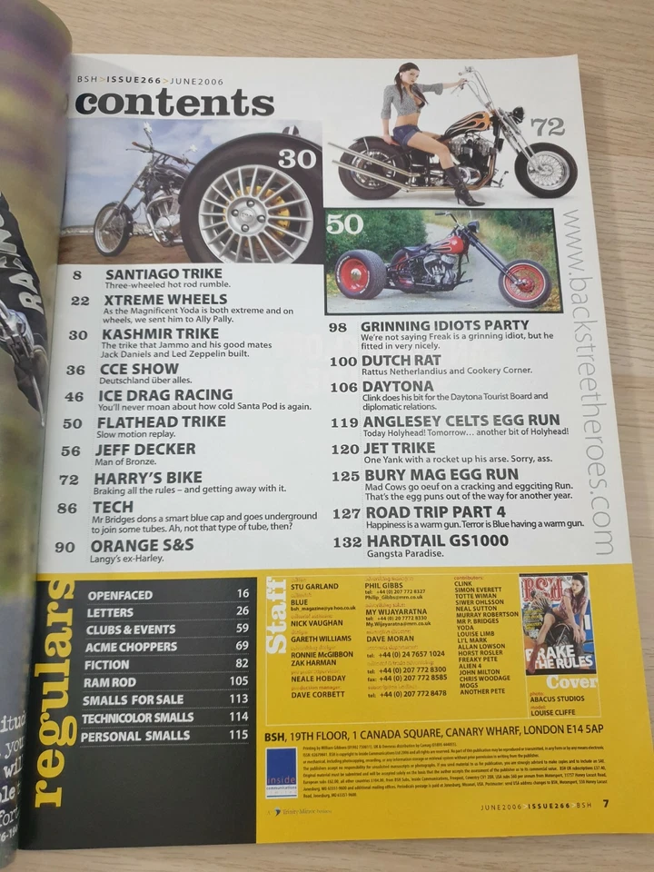 Back Street Heroes Issue 266 June 2006 Motorcycle Magazine - Jeff Decker - Image 3 of 4