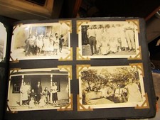 Vintage Photo Album Black  white approx. 200 pic.1930s 40s Ephemera Scrapbook