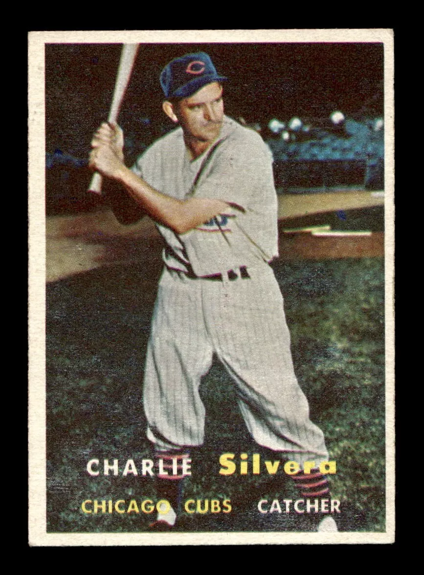 1957 Topps #255 Charlie Silvera Cubs VG-EX *3w