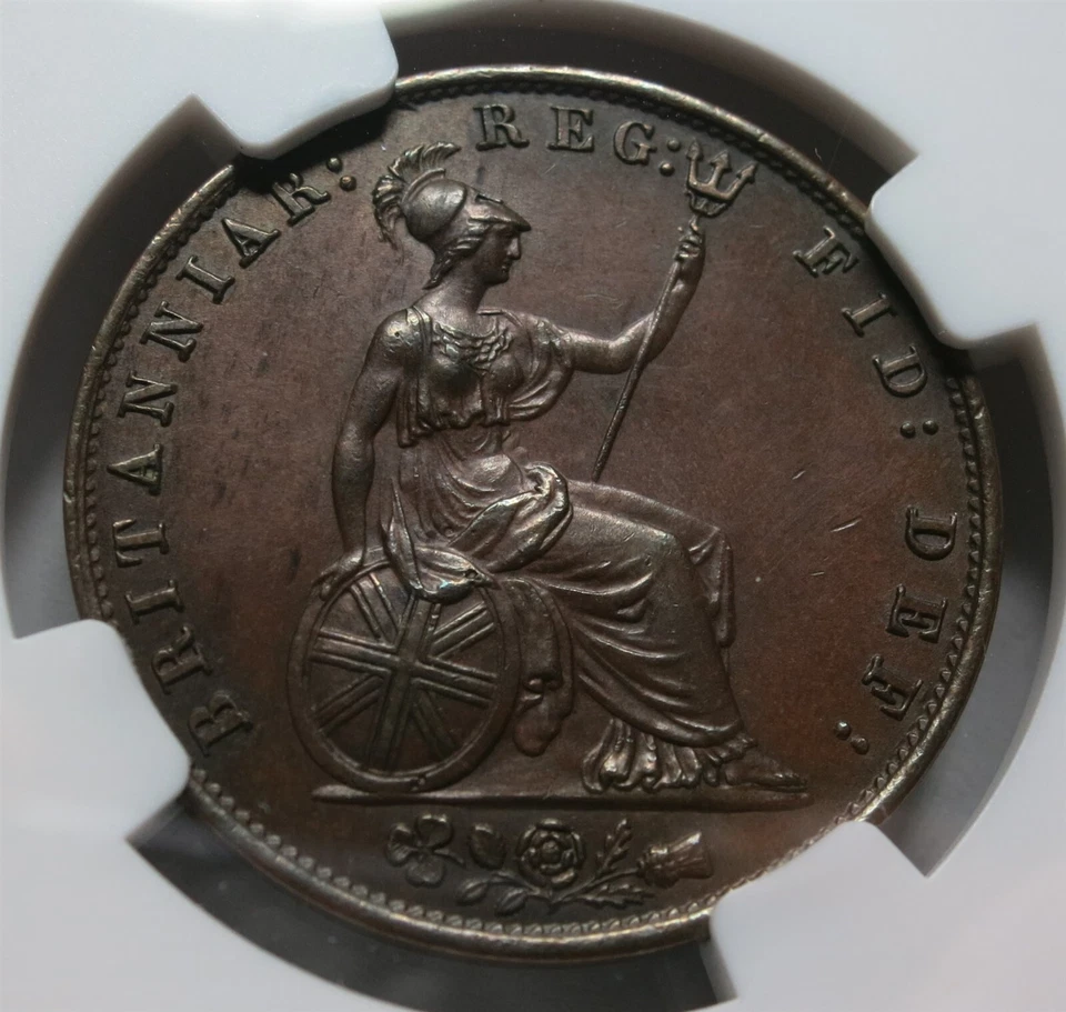 GREAT BRITAIN UK England Half 1/2 Penny 1855 NGC MS 63 BN UNC Victoria 1/2P #2 - Image 4 of 4