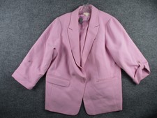 Anthropologie Maeve Blazer Womens Plus Size 26w Roll Tab Sleeve Lilac Pink