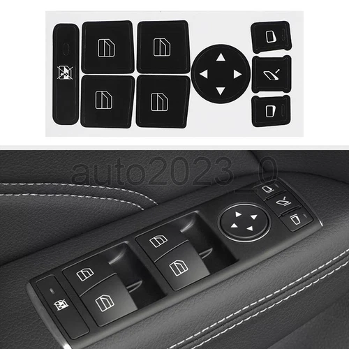 Button Repair Kit Window Switch Sticker For 2010-14 Mercedes Benz ML350 A B E350 - Foto 8 di 10