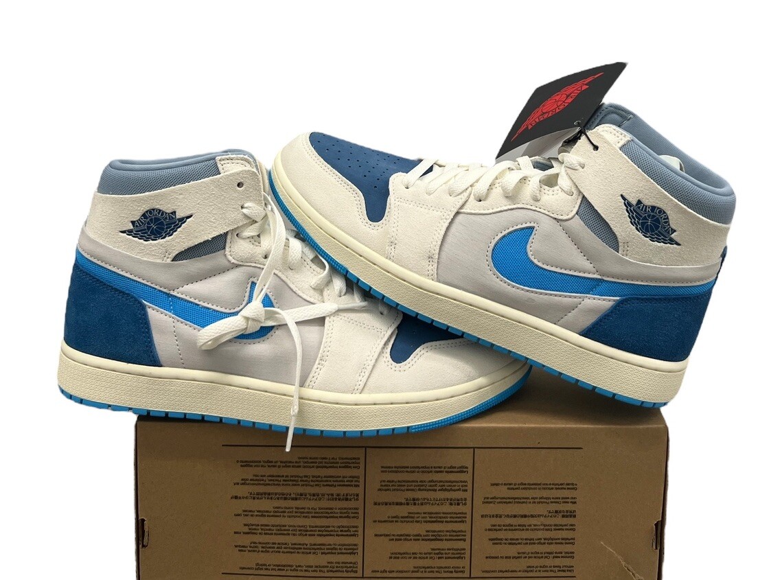 Men\'s Nike Air Jordan 1 High Zoom CMFT 2 Shoes - Blue Grey Sail DV1307-104 - 8.5 JORDAN Air 1 Zoom CMFT 2 DV1307 104 - Shiekh main image 4