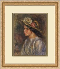 Pierre-Auguste Renoir Portrait of Gabriella Custom Framed Print