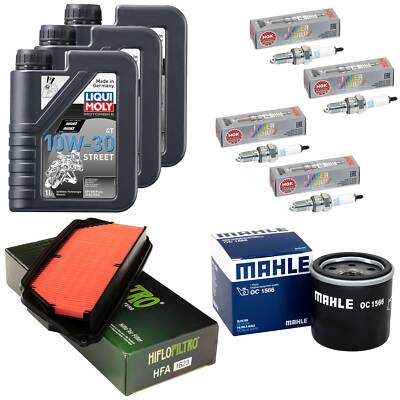 Set Wartung Öl 3L Luftfilter Ölfilter Zündkerze für Honda CB 650 RA CB 2019-2025