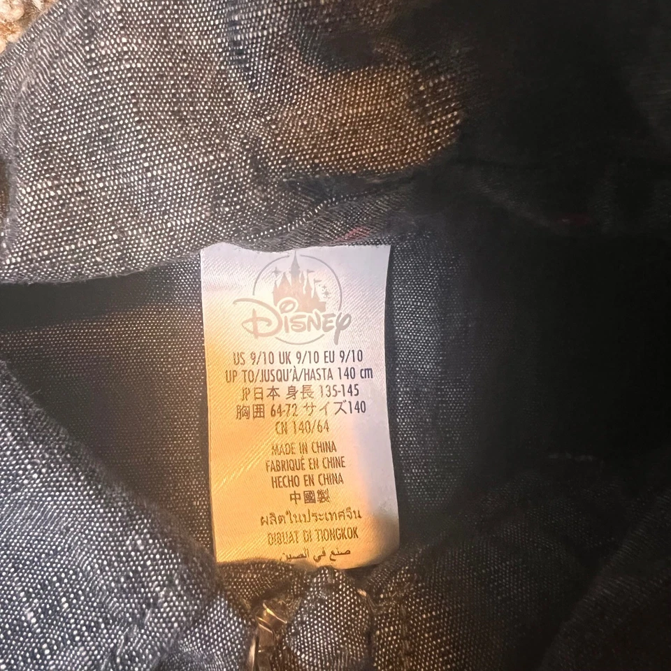 Mono Disney Dragón y Floral Bordado Denim Look Mameluco Talla 9/10 Foto 4 de 4