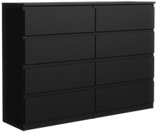 Kommode mit 8 Schubladen 120 cm - Sideboard - Schubladenschrank - 5 Farben