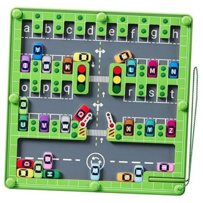Magnetic Alphabet Maze, Montessori Toys, Toddler Travel Toys for Ages Car Park