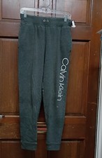 Calvin Klein Sleepwear French Terry Jogger Pants Charcoal Gray Women's Size M