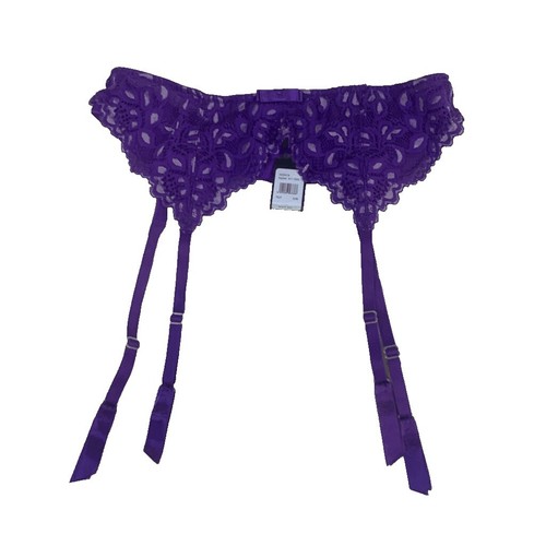 NWT Fredericks of Hollywood Jessica Lace Garter Belt Brown 
