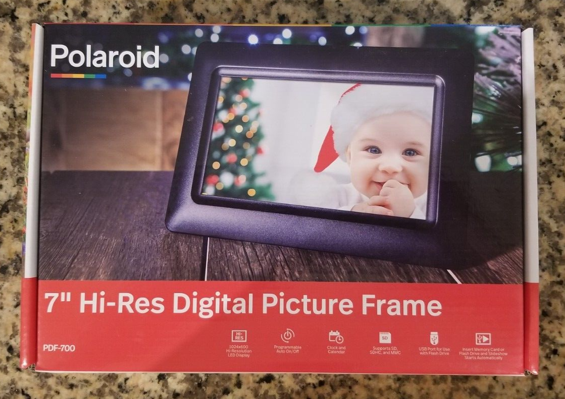 Polaroid 7-Inch Hi-Res Digital Picture Frame PDF-700 New Sealed-image