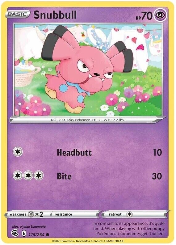 Pokemon - Snubbull - 115/264  - Fusion Strike - NM/M