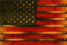 Rustic American Flag Orange 24x36 Graphic Car Wrap Decal Vinyl Bike Motorcycle 