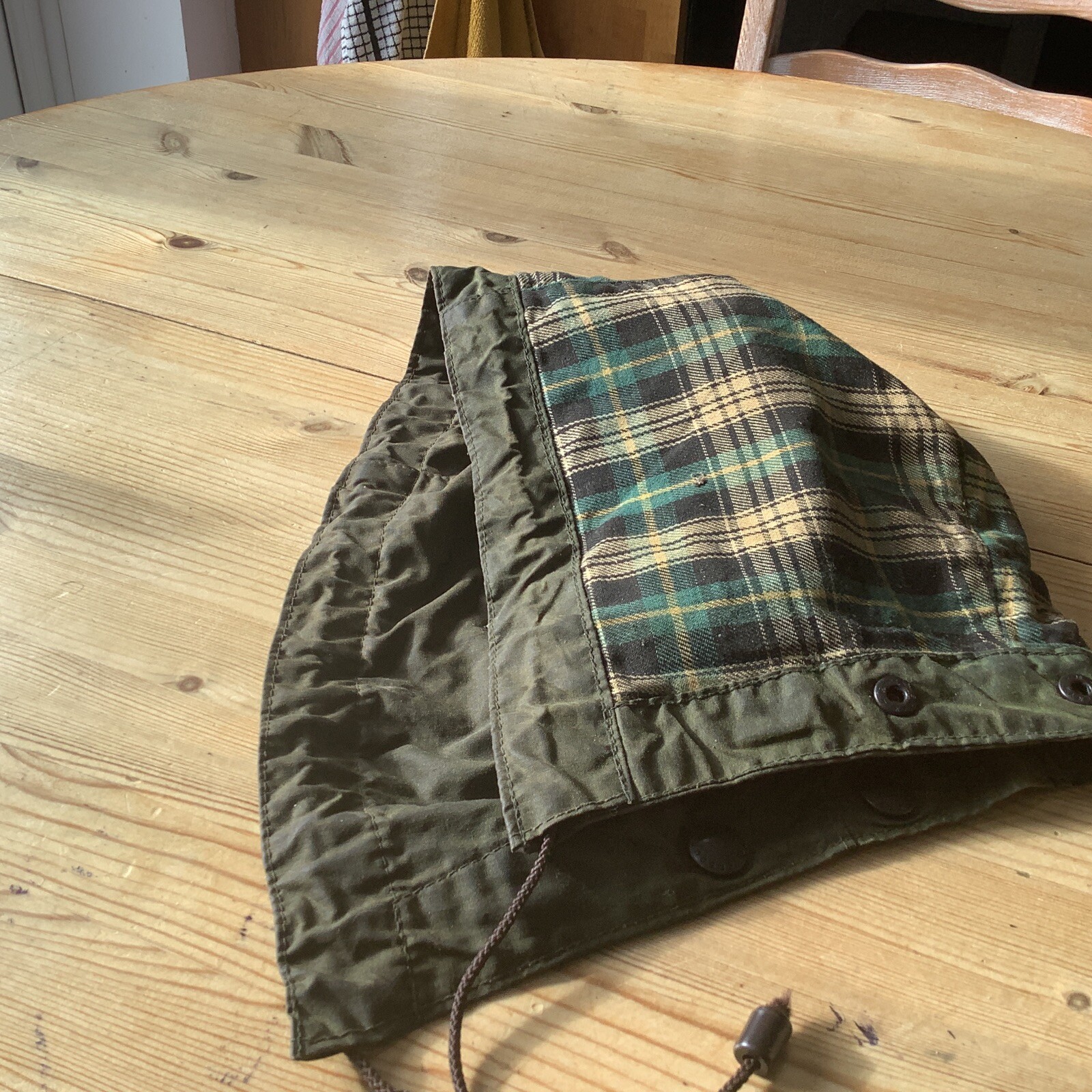 barbour wax jacket hood , l green , non wired eBay