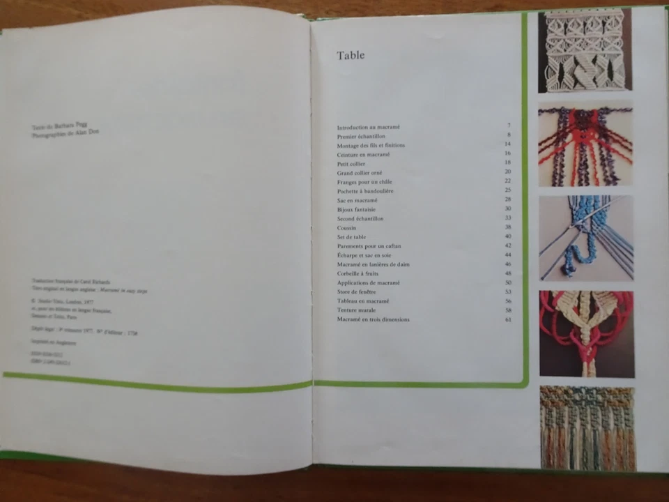 FANTAISIES en macramé, Barbara PEGG, 1977 - Photo 4/4
