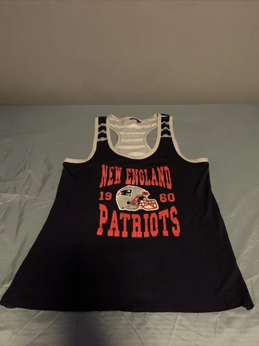 NFL Team Apparel Mesh Racerback Jersey Tank Top New England Patriots Womens XL