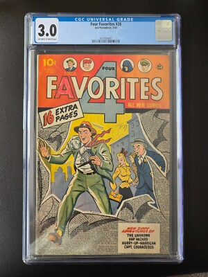 Four Favorites 28 3/47 Ace Periodicals CGC Certified 3.0