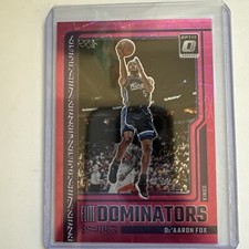 2023-24  Optic Basketball De'Aaron Fox Elite Dominators Pink Velocity /79 #21