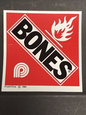 VTG 1984 Powell Peralta Bones Brigade Fire Hazard Skateboard Sticker LTD TIME!