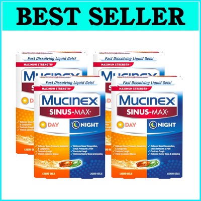Sinus-Max Max Strength Day & Night Liquid Gels - 24ct for Ultimate Relief