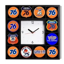 Union 76 Gas Oil History Big Square Wall Clock 12 pictures Gasoline Sign