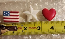 6 Red White & Blue Button Cover Collectio.