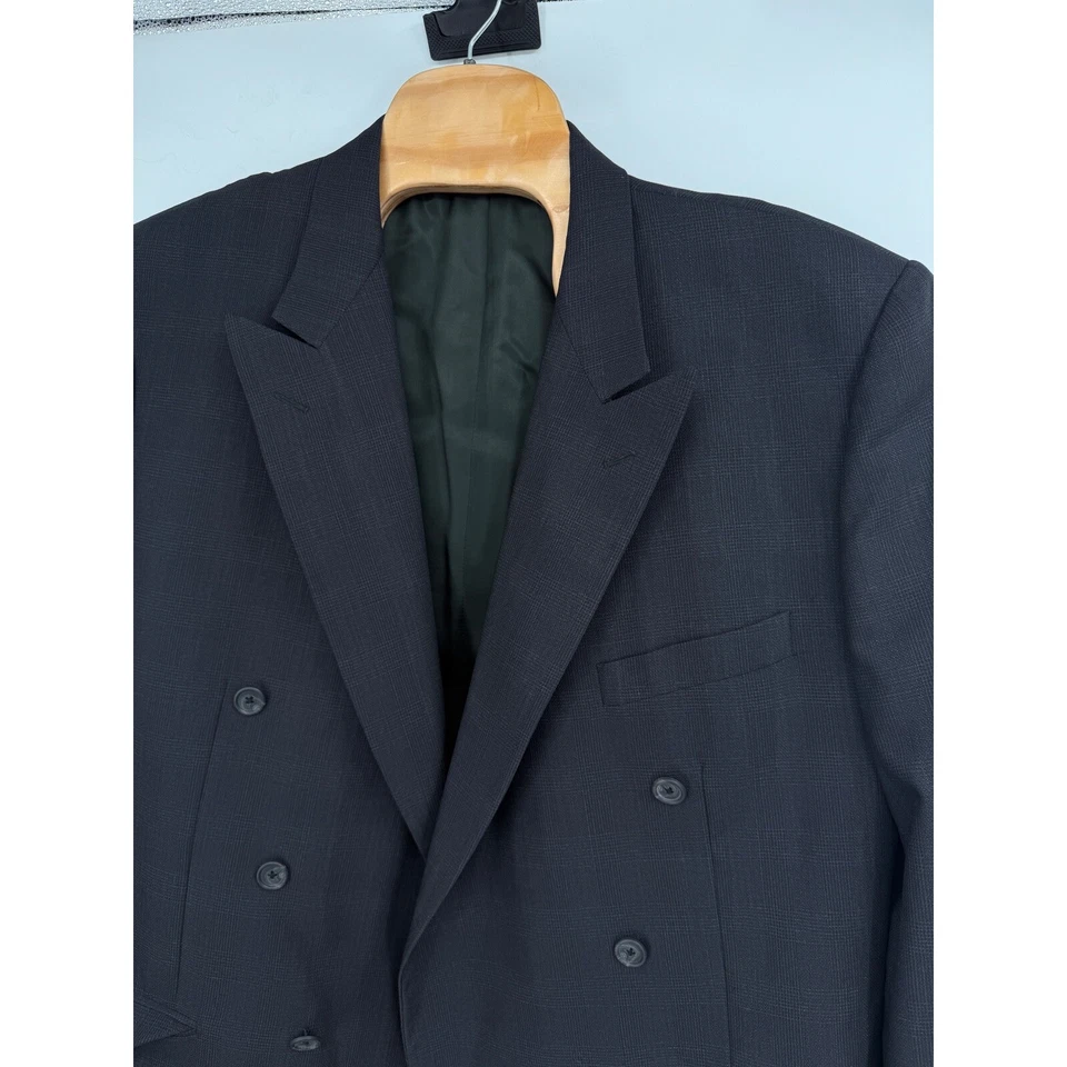 Abrigo Deportivo Corneliani Lana Doble Pecho Hecho en Italia Gris Carbón Para Hombres 58L Foto 3 de 4