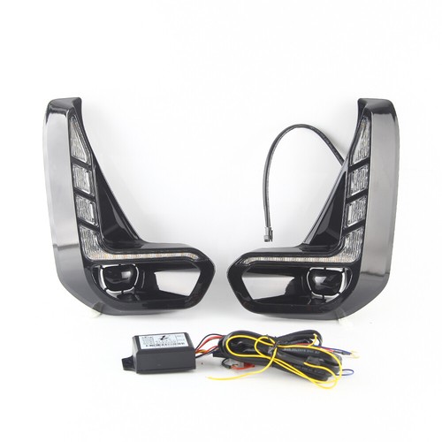 LED DRL Driving Fog Lamp w/ Amber Turn Signal for Toyota Hilux Revo 2020-2022 - Bild 11 von 12