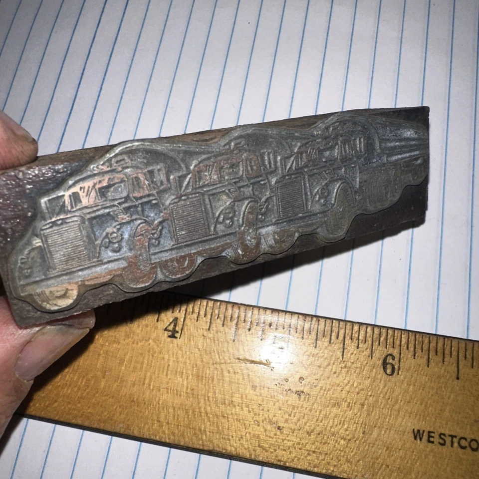 Printing Block ( 3 Old Tractor Trailers ) - Image 3 of 4