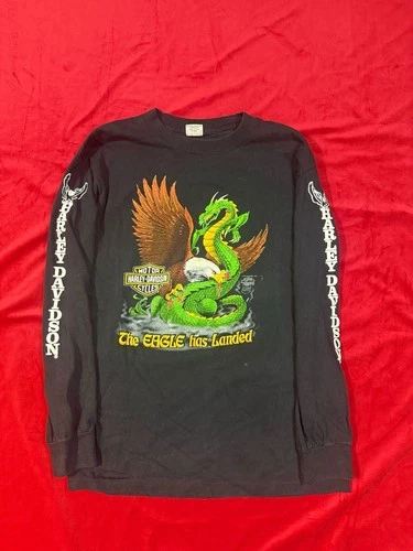 Harley-Davidson The Eagle Has Landed Dragon Lo 1980s vintage concert t-shirt, vintage, single stitch, B+ condition