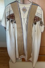 Vtg 80's GALION Jacket Vest Embroidered Beads Feathers Mexico Southwest Folk Art
