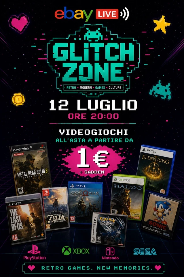 ASTA LIVE A PARTIRE DA 1€ DI VIDEOGIOCHI PER PS, XBOX, NINTENDO... + SADDEN