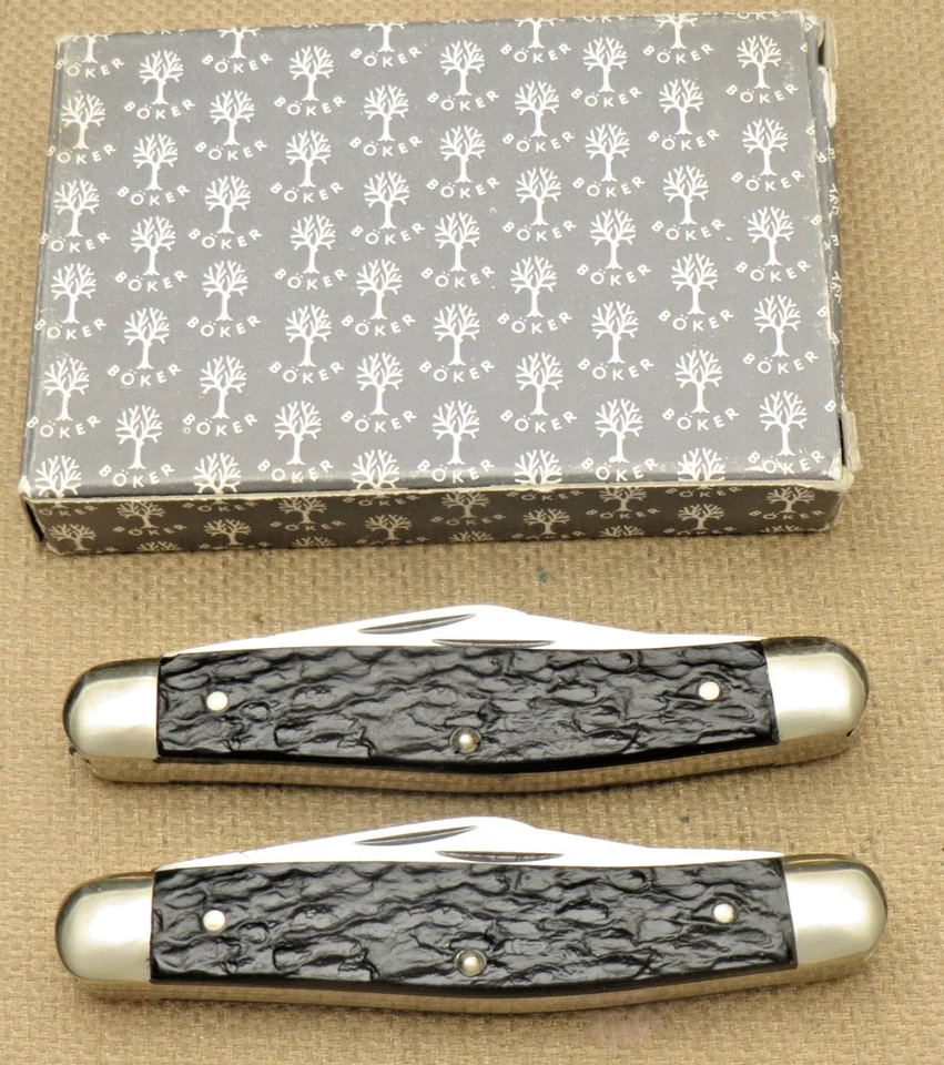 Vintage 1970's BOKER Solingen 7474 Large Stock Knives - Two MINT Knives with Box - Image 4 of 4