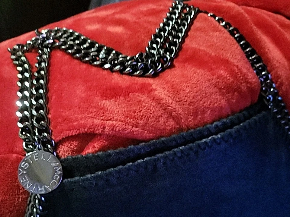 Bolso de Mano Stella McCartney Peludo Deer Falabella Lg Negro Imitación Gamuza con Cadena Plateada Foto 3 de 4