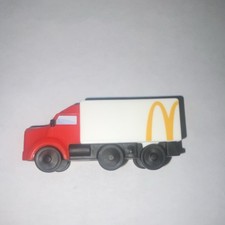 McDonald's Red and White Toy Delivery Truck Plastic Fast Food Premium