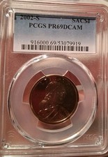 1 dollar sacagawea 2002 S $ PCGS PR69DCAM