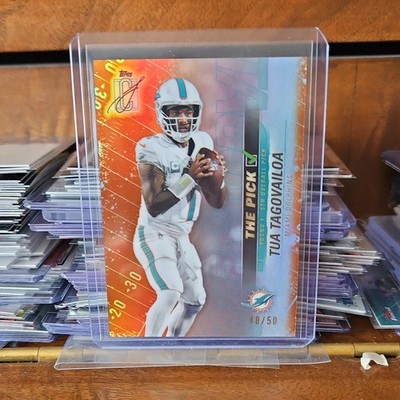 Topps 2025 Signature Class The Pick TP-20 Tua Tagovailoa Dolphins 48/50