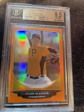 Tyler Glasnow 2013 1st Bowman Chrome Orange Refractor 17/25 Gem Mint BGS 9.5