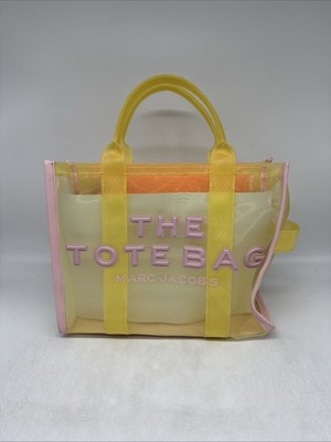 Marc Jacobs The Tote Bag Medium Mesh Gelb Rosa Neu